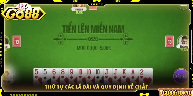 Quy tắc sắp xếp bài và độ mạnh của từng chất 